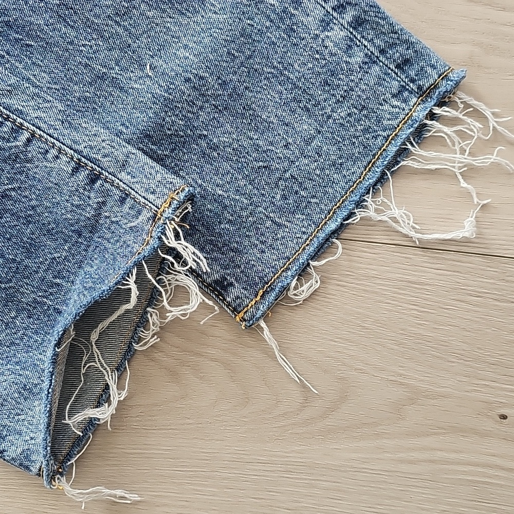 Anthropologie Pilcro The Vintage Straight Distressed Denim High Rise Jeans Sz 25 - Picture 5 of 16